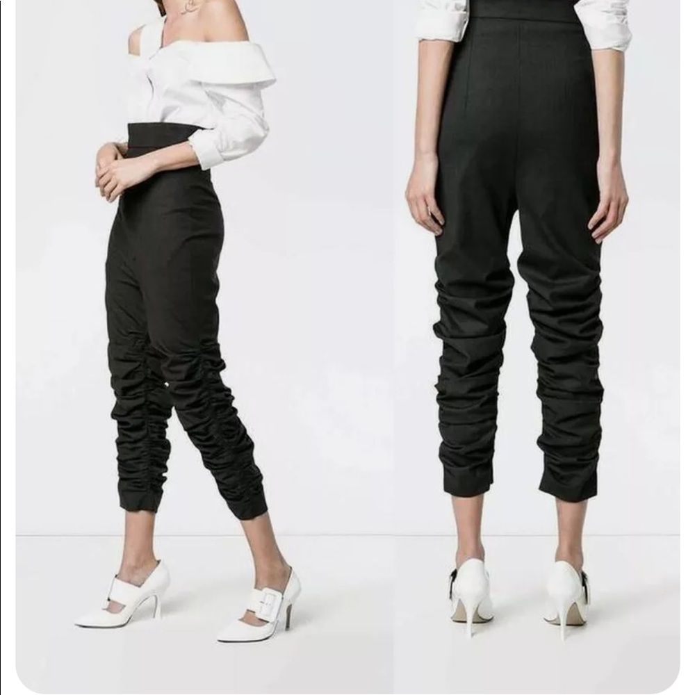 JACQUEMUS Ruching Runway High Waist Trousers Pants Size 36 US Small 4